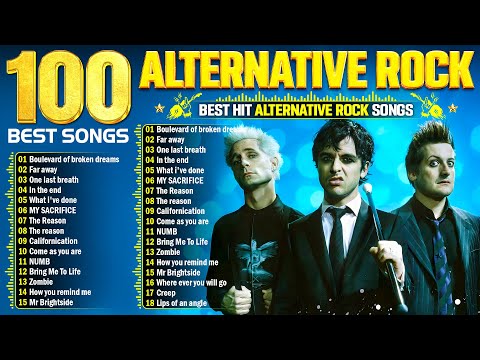 Top 100 Alternative Rock 90'S 2000'S🎶 Linkin Park, Green Day, Simple Plan, Hoobastank, Hinder, Creed