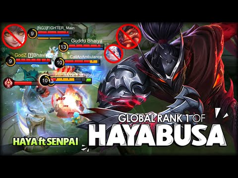 Shuriken Monster! Ninja vs Everybody! HAYA ft SENPAI Global Rank 1 of Hayabusa - MLBB
