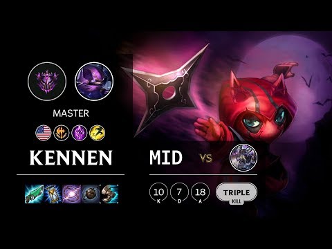 Kennen Mid vs Kassadin - NA Master Patch 10.7