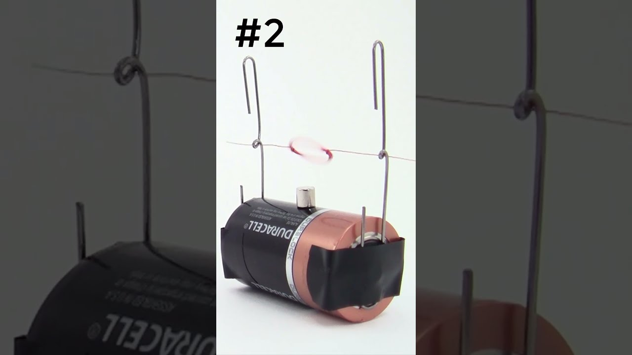 3 Simple DIY Motor Experiments (see full video for instructions)  #stem #diy #experiment