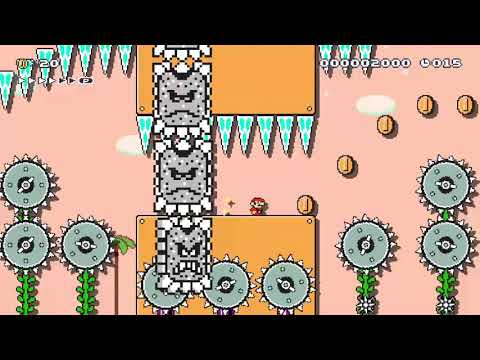 Super Mario Maker 2 20 Seconds: Thworp Temple Run