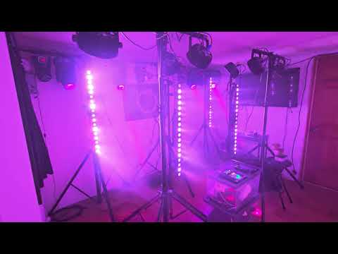 120w light bars and 120w beams, with Wolfmix WMX1 MK2 lighting controller.