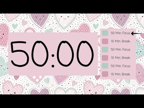 ⏳ 3-hour 50/10 Pomodoro Timer – Simple Beeps 🎯 | Stay Focused & Productive