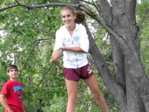 3 kids and trampoline.MOV