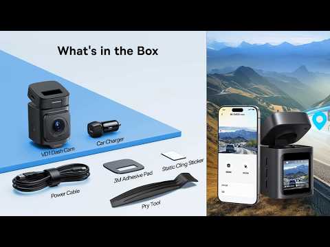 Baseus 3K Dash Cam VD1 Front & Rear HD Car Camera Recorder with GPS, Supercapacitor, Night Vision