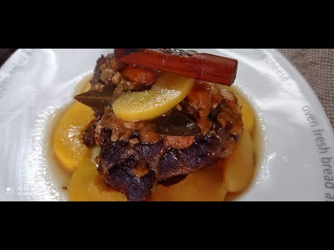 Recetas de Estofado de Carilladas de Cerdo con Sidra Asturiana