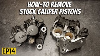 HOW TO Remove Stuck Brake Caliper Pistons - GL650 Build - EP14