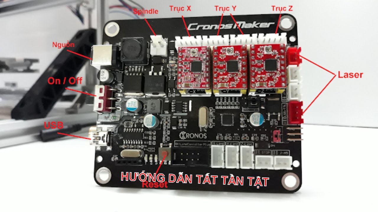 ⭐HƯỚNG DẪN KẾT NỐI MÁY CNC MINI TẤT TẦN TẬT | đặng khôi