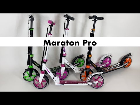 Самокат Maraton Pro розовый с цветами + ремень - фото 1 - id-p1236207018