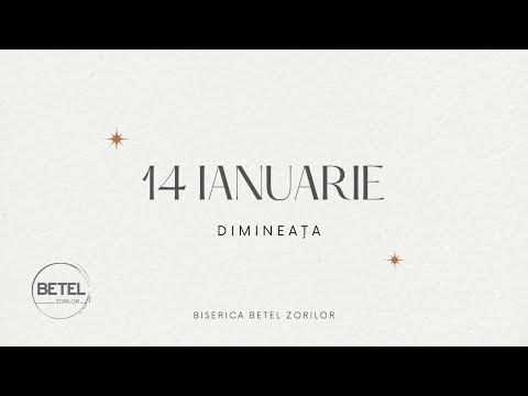 14 Ianuarie 2024 | Dimineața | Metode biblice de călăuzire