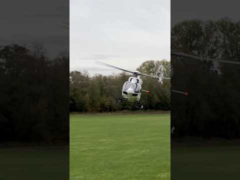 From a low pass into a landing - Airbus H145 helicopter…
