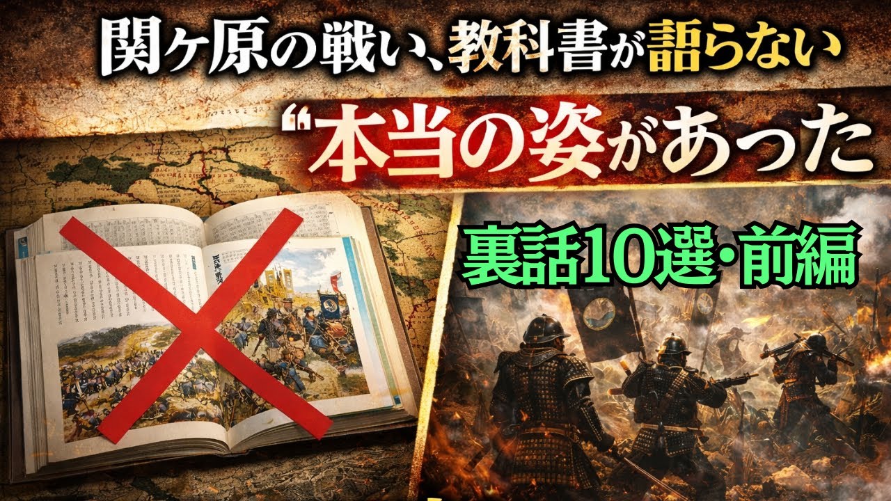 【関ヶ原の戦いの裏話・前編】実は教科書が語らない「本当の姿」があった5選【歴史解説】【天下分け目の戦い】