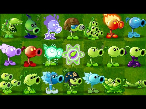 All PEASHOOTERS vs All Zombies Modern Day - Who Will Win? - PvZ 2 Plant vs Plant