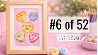 Beginner Line & Wash Conversation Hearts | Easy Valentine
