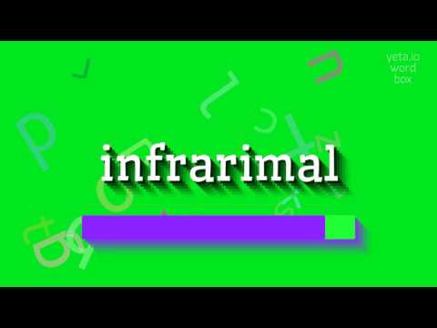 HOW TO SAY INFRARIMAL? #infrarimal