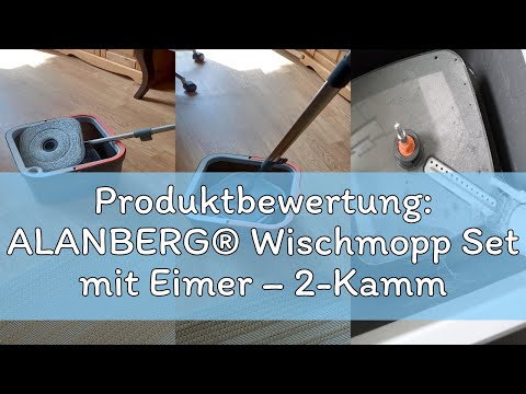 Produktbewertung: ALANBERG® Wischmopp Set mit Eimer – 2-Kammer-System zur Trennung von Schmutz- und