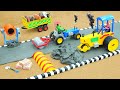 DIY Mini Tractor Bulldozer Road Roller For Concrete Road Making Speed ​​Bump Science Project