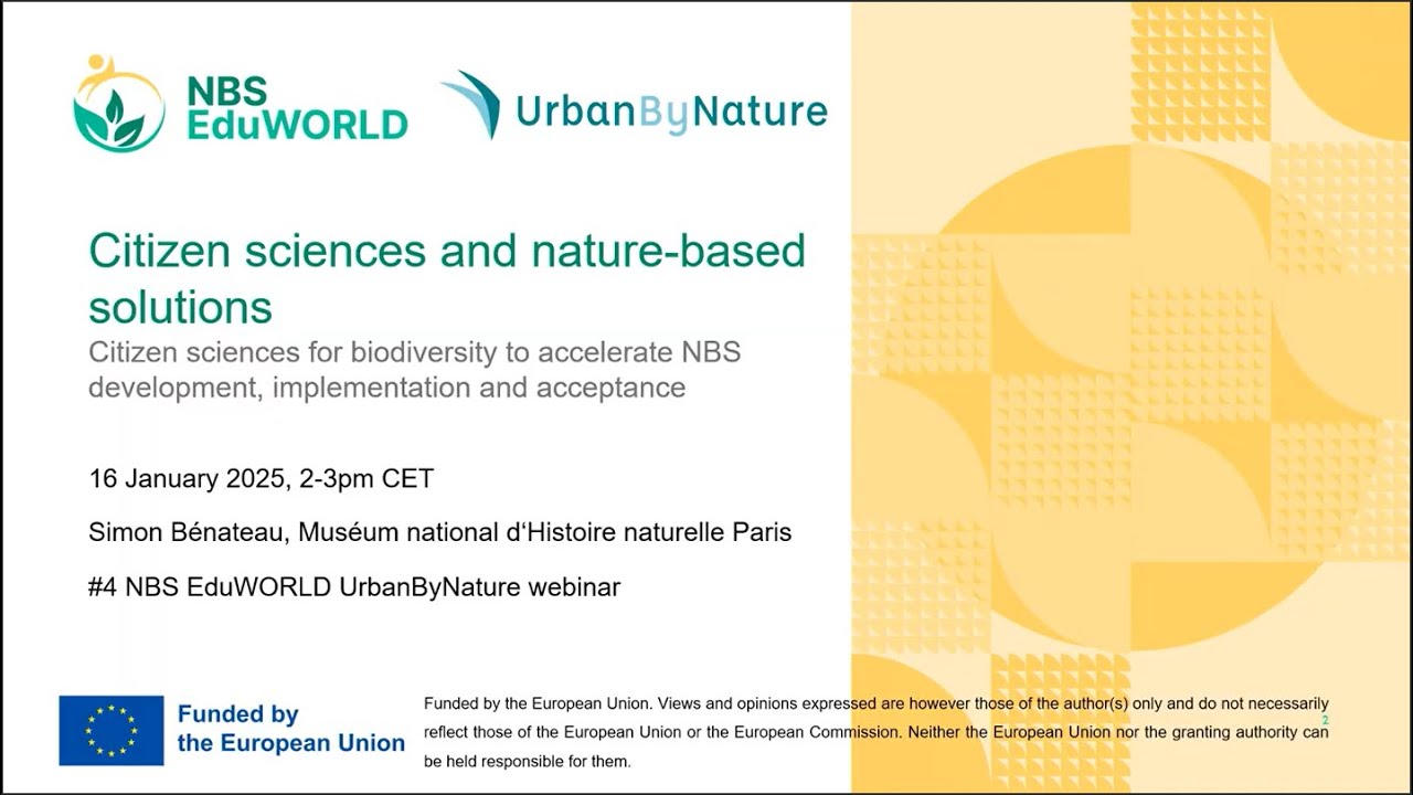 #4 UrbanByNature NBS EduWORLD webinar - Simon Bénateau (Muséum national d´histoire naturelle)