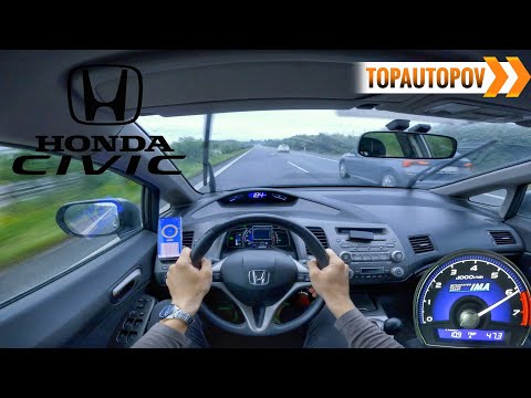 Honda Civic 1.3i-DSI IMA Hybrid (85kW) |115| 5K60 TEST DRIVE POV - Rainy day, Acceleration, Braking