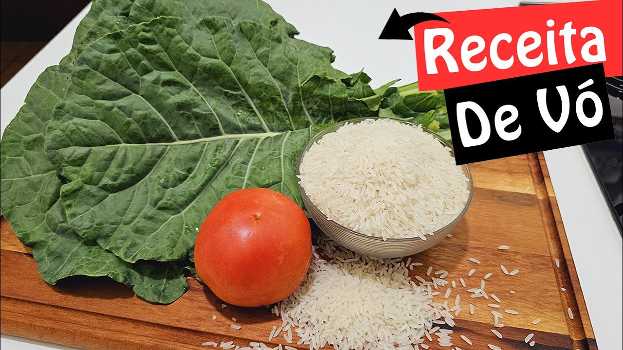 Receita favorita da minha vó um jeito diferente de fazer couve com arroz  😋