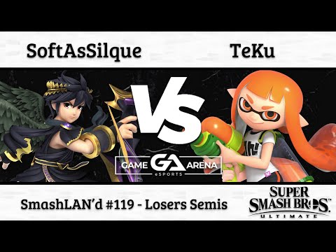 SmashLAN'd 119: SoftAsSilque (Dark Pit) vs. TeKu (Inkling, Snake) - Losers Semis