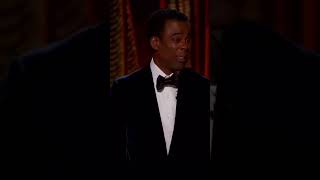 Chris Rock tries to continue his speech after being punched in the face by will smith. #shorts