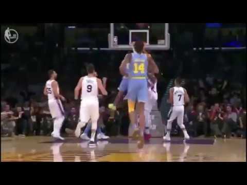 Kyle Kuzma Almost Dunks On Joel Embiid
