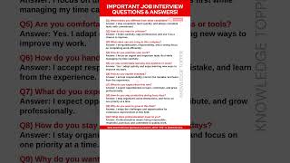 10 Most Important Interview Questions and Answers