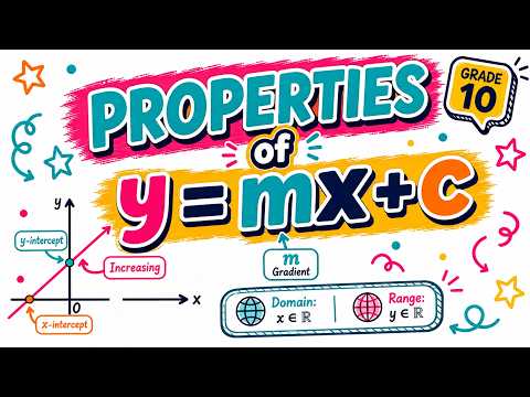 Straight Lines | Intercepts | Gradients | Domain and Range | Grade 10 Maths | CAPS