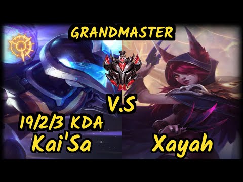 CGA Cody Sun (KAI'SA) vs XAYAH - 19/2/3 KDA BOTTOM ADC GAMEPLAY - NA Ranked GRANDMASTER