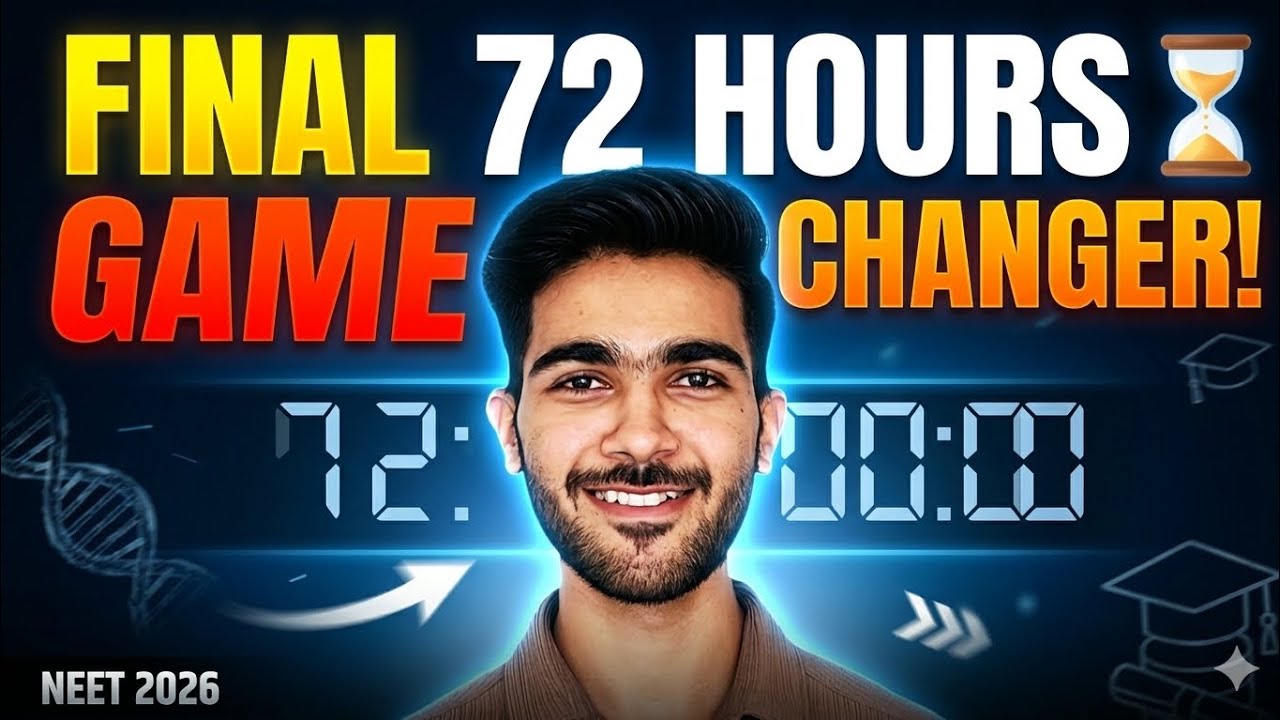 FINAL 3 DAYS ⏳ | Do This & Boost Your NEET Score 🔥#neet#sachinsirphysics#neet2026 