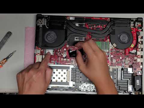 ASUS GL504G Disassembly RAM SSD Hard Drive Upgrade Fan Repair Thermal Paste Part 1 of 2 fixed on #2