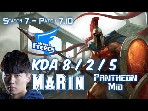 AFs MaRin PANTHEON vs SYNDRA Mid - Patch 7.10 KR Ranked