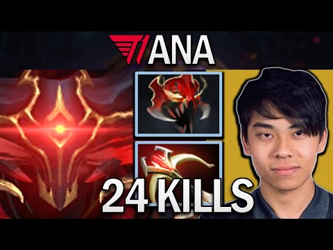 Shadow Fiend Dota 2 Gameplay T1.Ana with 24 Kills and Madness - TI12