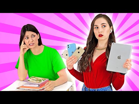 RICH VS NORMAL STUDENTS AT SCHOOL || Back to School Rich vs Broke Funny Girly Life by 123 GO! SCHOOL