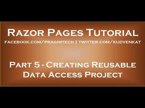 Razor Pages Creating Reusable Data Access Project