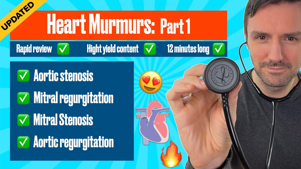 Heart murmurs for beginners 🔥 🔥 🔥 Aortic & Mitral stenosis, Aortic & mitral regurgitation