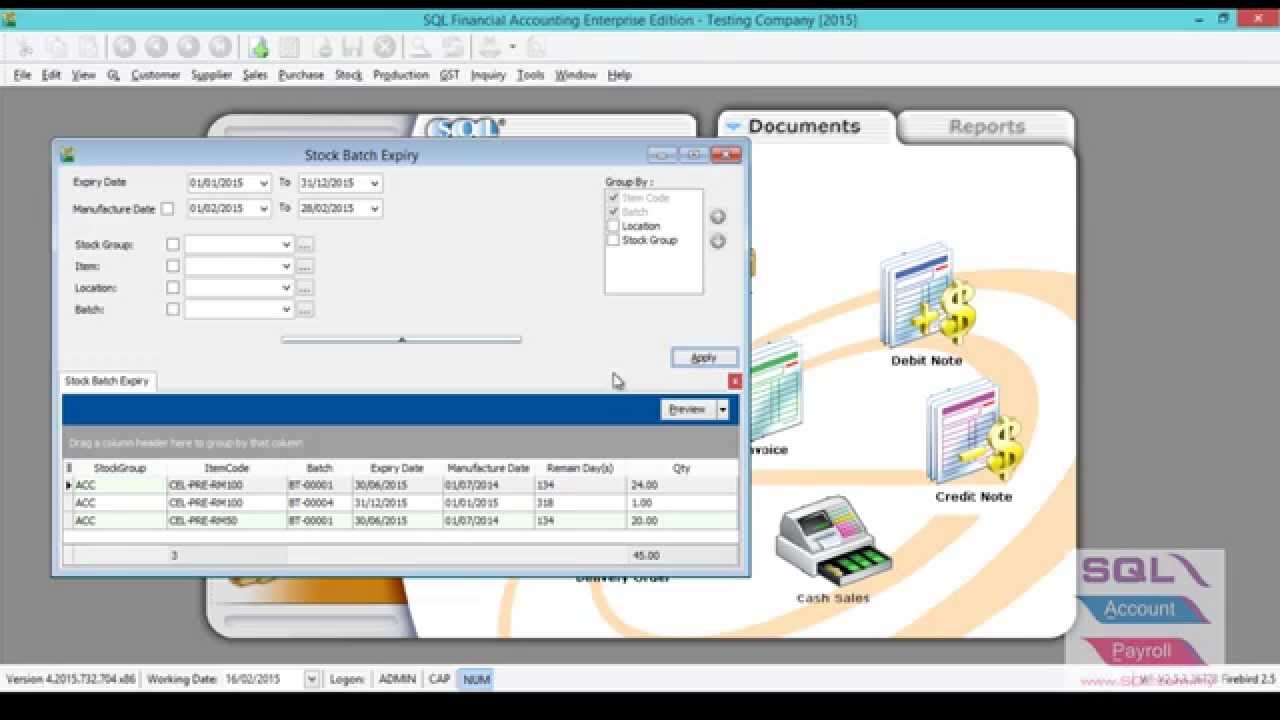 Stock Maintain Batch