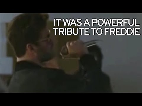 Rare footage of George Michael rehearsing for his Freddie Mercury tribute