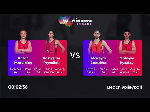 08:45 A. Matvieiev / R. Prytuliak - M. Bedukha / M. Kyselov 21.08.2022 | Winners Beach Volleyball