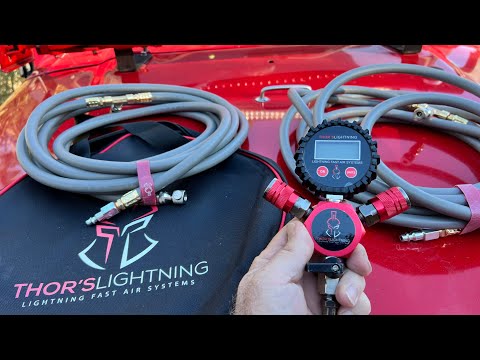 Using Thors Lightning Multi Tire Air System to air up or down. Quick to set up. Easy to use.