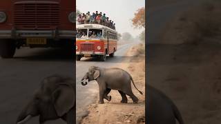 Download lagu Lord ganesh appears in form of elephant to save people inside bus #elephant #rescue #shorts mp3