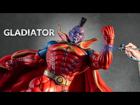 How to Paint Realistic Skin & Galaxy Base for Marvel's Gladiator (Kallark) - Shi’ar Imperial Guard