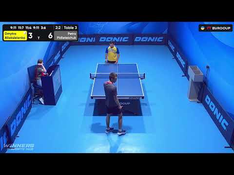 19:15 Dmytro Alieksieienko - Petro Pidleteichuk 24.09.2023 TT Euro.Cup  Ukraine Master. TABLE 3