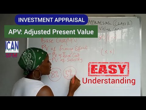 Adjusted Present Value APV: INVESTMENT APPRAISAL (ICAN SFM)