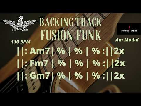 Backing track Am Modal fusion funk
