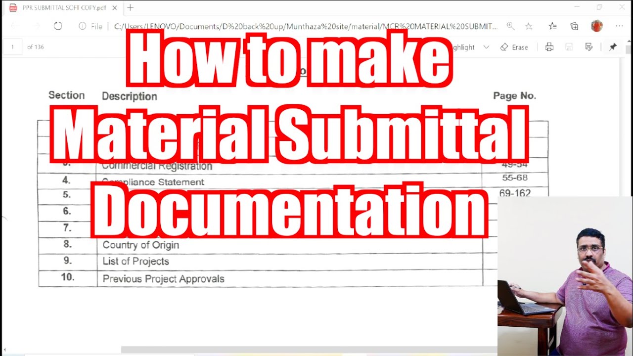 How to make material approval documentation for construction site