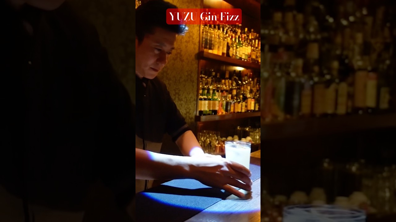 YUZU GIN FIZZ #ジャパンバーテンダースクール #cocktail