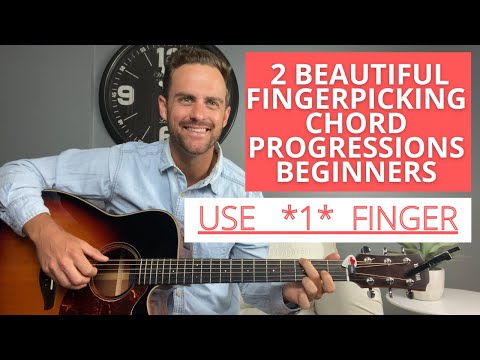 Two Beautiful Fingerpicking Chord Progressions for Beginners - Only Use *1* Finger