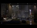 Spend The Night In An Exclusive Luxury Miami Apartment | Heavy Rain & Thunder Sounds Outside | 4K